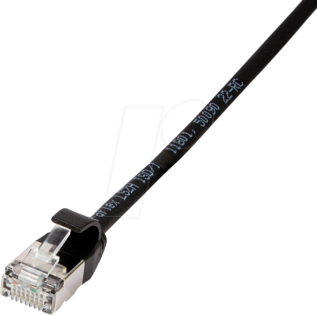 LogiLink TPE Slim Patchkabel, Cat6a, U/FTP, RJ-45/RJ-45, 1.5m, schwarz