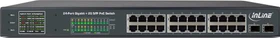 InLine Rackmount Gigabit Switch, 24x RJ-45, 2x SFP, 380W PoE+ (32324P)