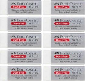 Faber-Castell Dust-free Radierer, weiß, 10er-Pack