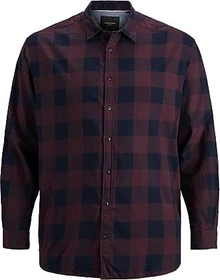 Jack & Jones Slim Fit Karo Hemd langarm port royale (Herren)