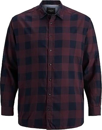 Jack & Jones Slim Fit Karo Hemd langarm port royale (Herren)