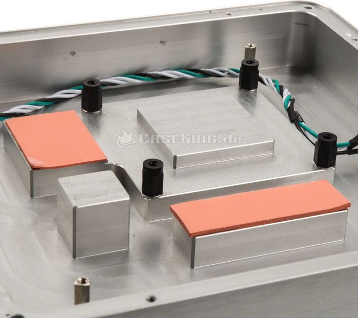 Impactics DMono 1 silber, für Gigabyte GA-H110TN und GA-Q170TN, Schalter vorn