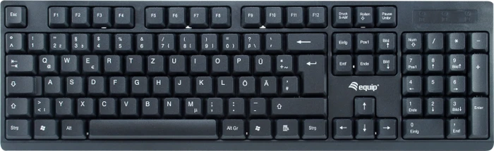 Equip Kabelloses Tastatur- und Mausset schwarz, USB, DE