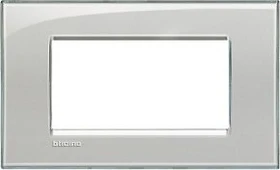 Bticino Livinglight Abdeckrahmen 1-fach, eisgrau