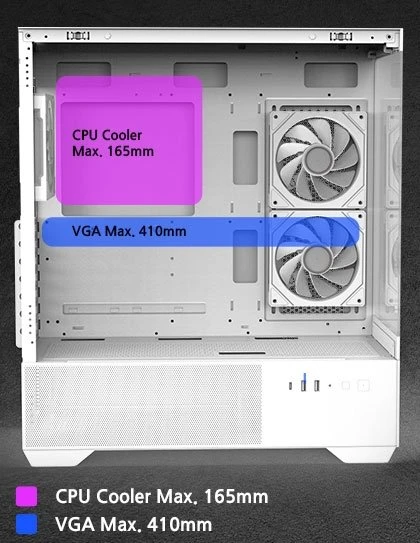 Zalman Chronix White, weiß, Glasfenster