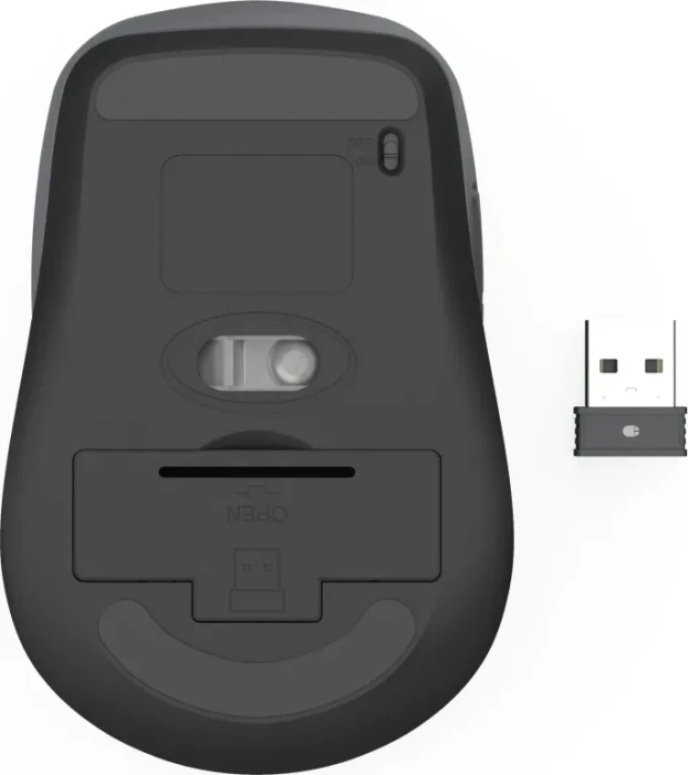 Hama WM-450 Silent Wireless Multi-Device Mouse schwarz/grau, USB/Bluetooth