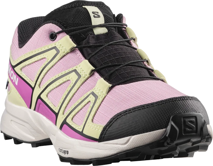 Salomon Speedcross Waterproof dawn pink/acid lime/black (Junior)