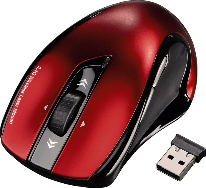 Hama Mirano Wireless Laser Mouse rot, USB
