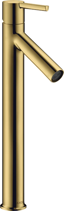 Hansgrohe Axor Starck Einhebel-Waschtischmischer 250 mit Hebelgriff für Aufsatzwaschtische mit Ablaufgarnitur polished goldoptik