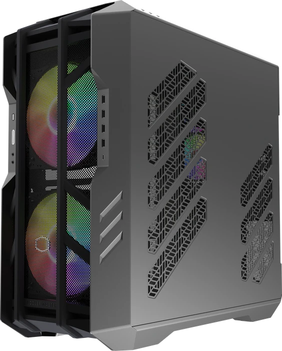 Cooler Master HAF 700, Titanium Grey, grau, Glasfenster