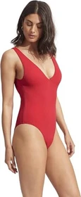 Seafolly Sea Dive Deep V Neck Badeanzug chilli red (Damen)