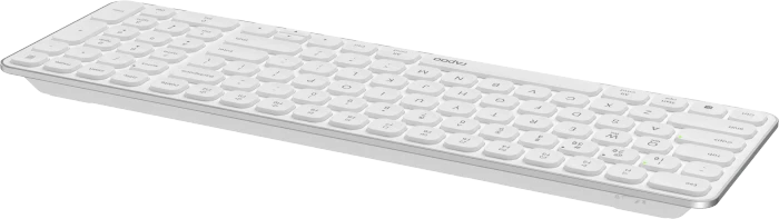 Rapoo E9310M Multi-mode Wireless Ultra-slim Keyboard, weiß, USB/Bluetooth, DE