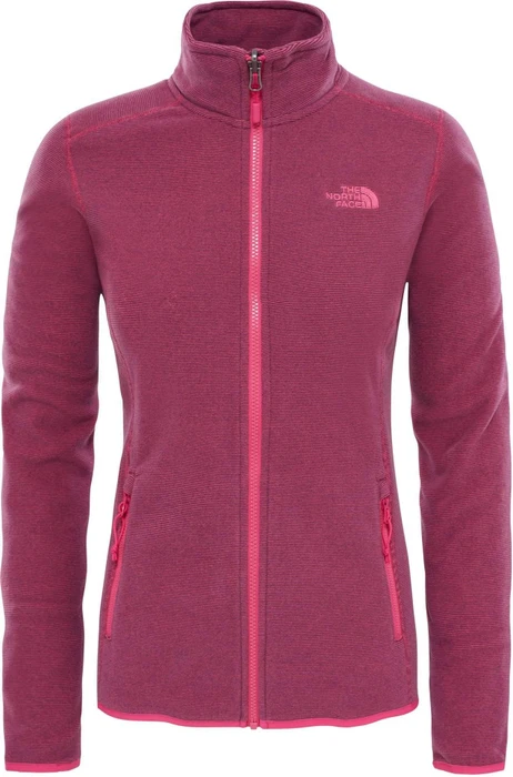 The North Face 100 Glacier Full Zip Funktionsjacke rose stripe (Damen)