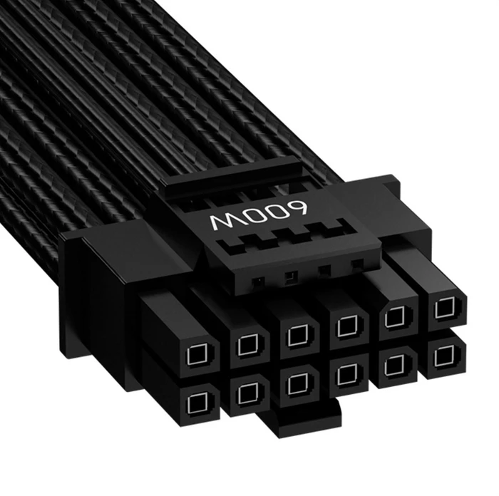 Antec 12VHPWR Cable for Signature Series, 600W PCIe 5.0 12VHPWR, 2x 8-Pin PCIe Stecker auf 16-Pin PCIe 5.0 12VHPWR Stecker, Adapterkabel, schwarz