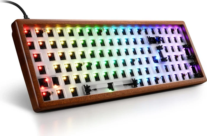 Sharkoon Skiller SGK50 S2 Wood Barebone Gaming Tastatur, holz, ISO/ANSI