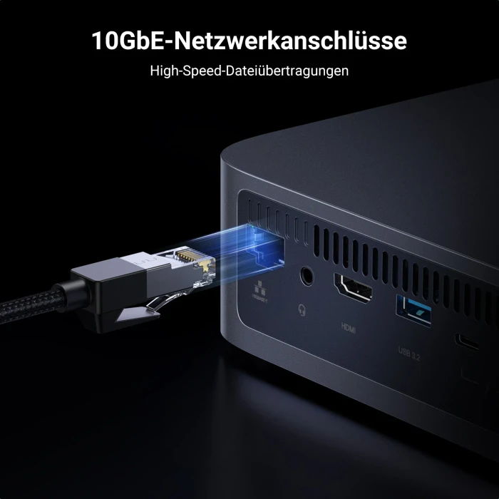 Ugreen NASync DXP480T Plus, 8GB RAM, 1x RJ-45 10GBase-T, 2x Thunderbolt 4 / USB4