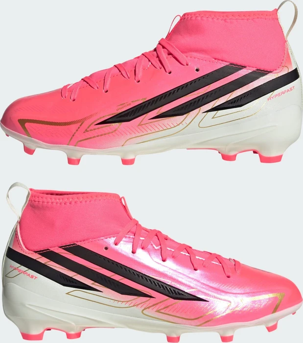 adidas F50 Hyperfast League Mid FG solar turbo/core black/gold metallic (Junior)