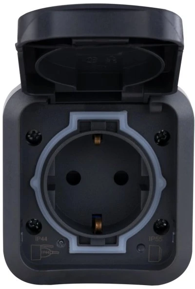 REV Ritter AquaStorm Steckdose AP, grau