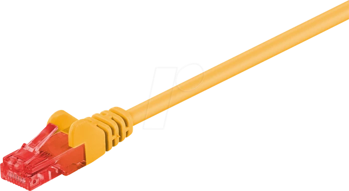 goobay Patchkabel, Cat6, U/UTP, RJ-45/RJ-45, 20m, gelb