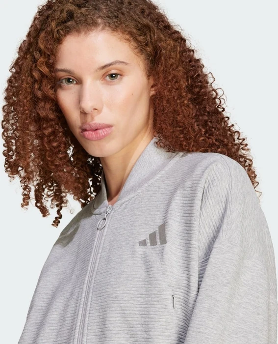 adidas ALL SZN Rib Track Top Trainingsjacke medium grey heather (Damen)