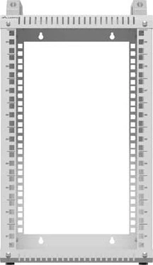 Lanberg Open Rack Series OR10 10" Open Frame Rack 9HE, 4-Pfosten, Flat Pack, IP20, RAL 7035, 300mm tief