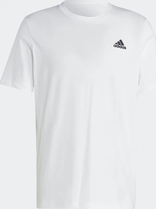 adidas Essentials Single Jersey Embroidered Small Logo T-Shirt kurzarm weiß (Herren)