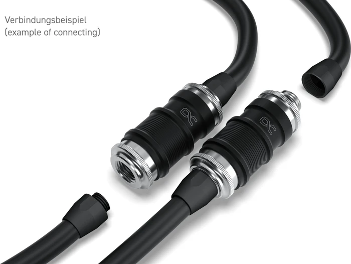 Alphacool ES Schnellverschluss BLH1A PushIn Female IG mit Schottverschraubung, 1x G1/4" IG, schwarz