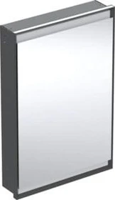 Geberit ONE Spiegelschrank ComfortLight, 1 Türe, UP-Montage, 60cm, Anschlag links, schwarz matt/Aluminium pulverbeschichtet