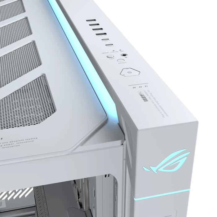 ASUS ROG Cronox GR801 Curve TG ARGB White, Glasfenster