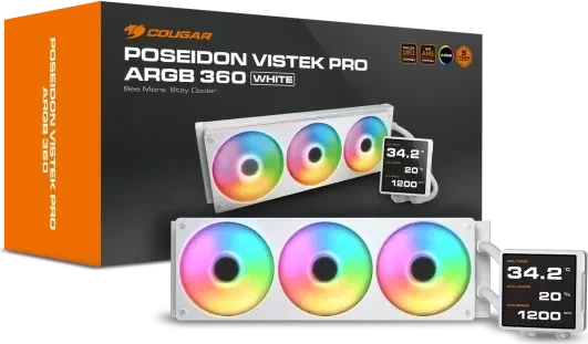 Cougar Poseidon Vistek Pro ARGB 360, weiß