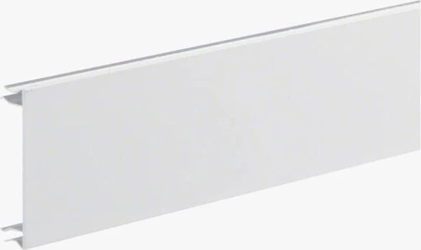 Hager Brüstungskanal-Oberteil zu BRA, Aluminium, 2000mm, Verkehrsweiß, Breite 80mm