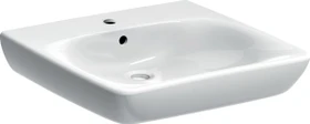 Geberit Renova Comfort Waschtisch barrierefrei 60cm, Hahnloch mittig, mit Überlauf, weiß/KeraTect