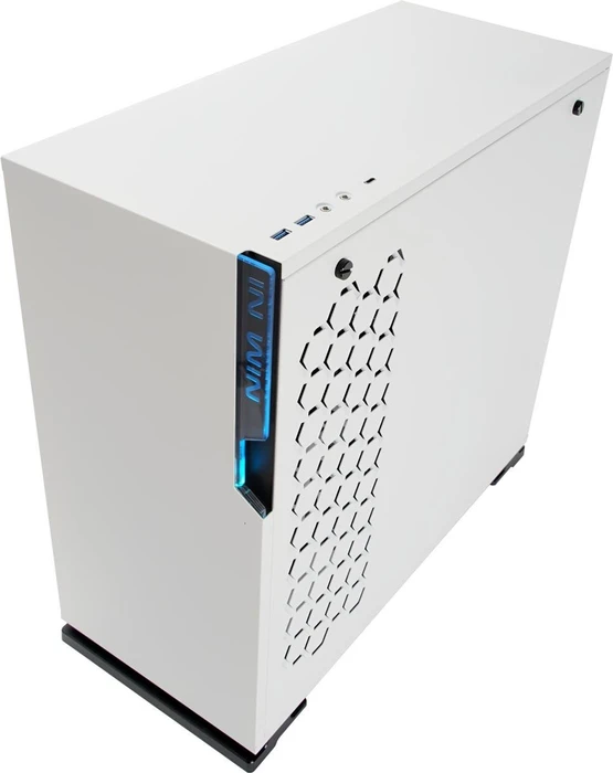 In Win 101C, weiß, Glasfenster