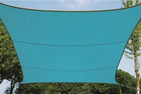 Perel Viereck Sonnensegel 360x360cm himmelblau
