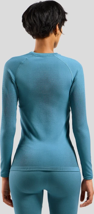 Odlo Performance Warm Eco Funktionsshirt langarm provincial blue (Damen)