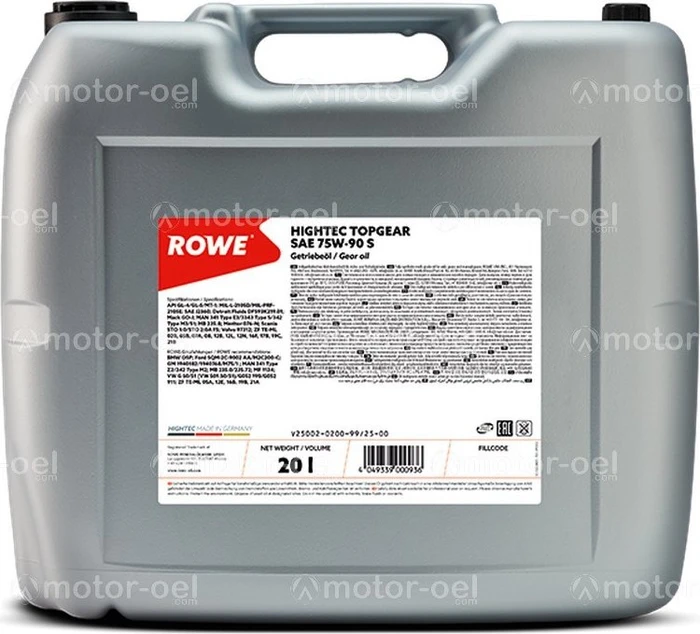 Rowe Hightec Topgear SAE 75W-90 S 20l