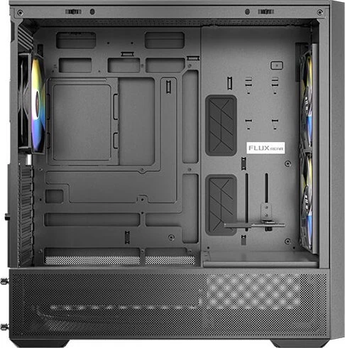 Antec Flux Rear, schwarz/braun, Glasfenster