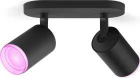 Philips Hue White and Color Ambiance Fugato Spot 2-flammig schwarz