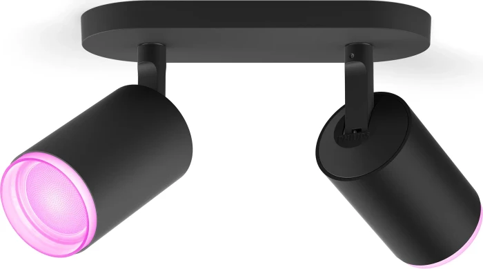Philips Hue White and Color Ambiance Fugato Spot 2-flammig schwarz