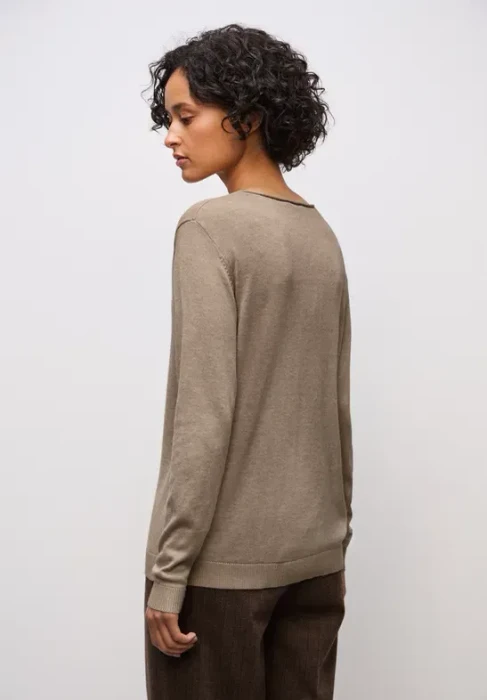 Street One V-Neck Pullover sanded beige mel. (Damen)