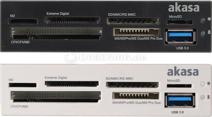 Akasa Internal Multi-Slot-Cardreader, USB 2.0 9-Pin Stecksockel [Stecker]