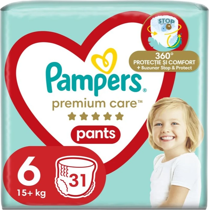 Pampers Premium Care Pants Gr.6 Einwegwindel, 15+kg, 31 Stück