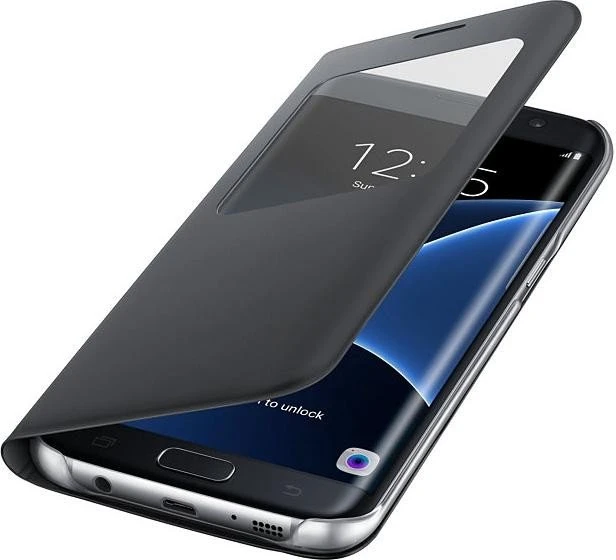 Samsung S-View Cover für Galaxy S7 Edge schwarz
