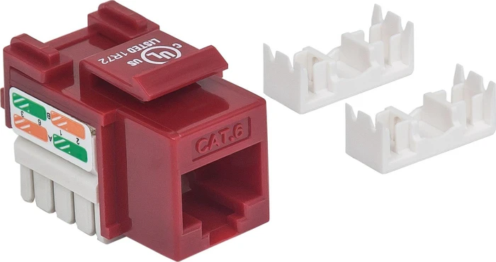 Intellinet Keystone Modul RJ-45 Buchse via Verlegekabel Cat6, rot