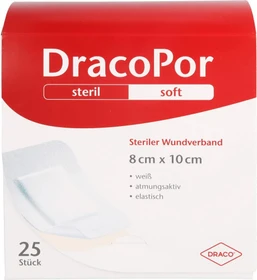 Dr. Ausbüttel DracoPor Soft steriler Wundverband weiß, 8 x 10cm, 25 Stück