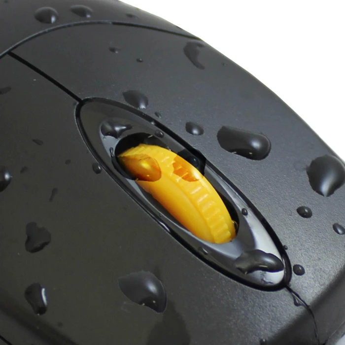 Adesso iMouse W3 Antimicrobial Waterproof Mouse with Magnetic Scroll Wheel schwarz, USB