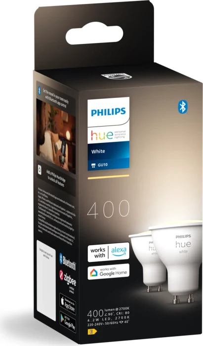 Philips Hue White 400 GU10 4.2W, 2 Stück