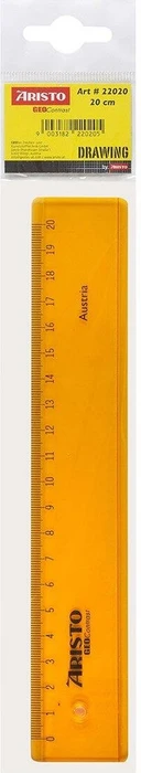 Aristo Contrast Lineal 20cm, orange/transparent