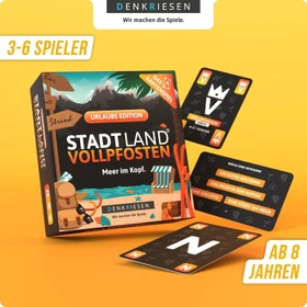 Stadt Land Vollpfosten - Das Kartenspiel - Urlaubs Edition Meer im Kopf