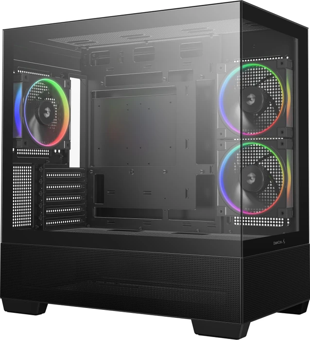 DeepCool CG380 3F, schwarz, Glasfenster